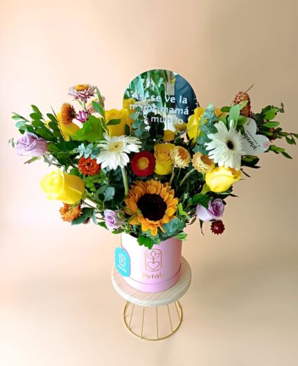 box de flores y espejo