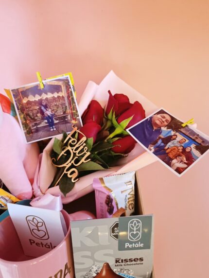 bandeja personalizada de rosas