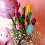bandeja personalizada de tulipanes